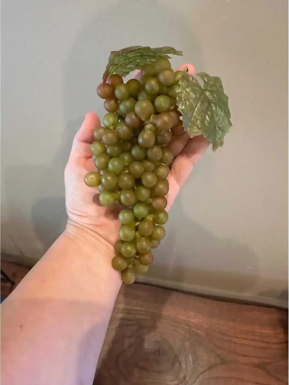 Vintage Set of Bunches of Fake Plastic Grapes, Various Colors and Sizes